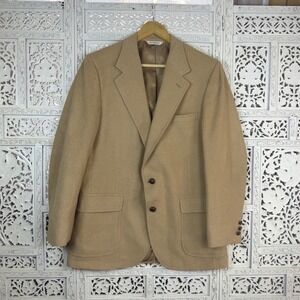 Strotmeyer & Epps Richmond Camel Hair Tan Blazer Sz M Academia Career Luxury